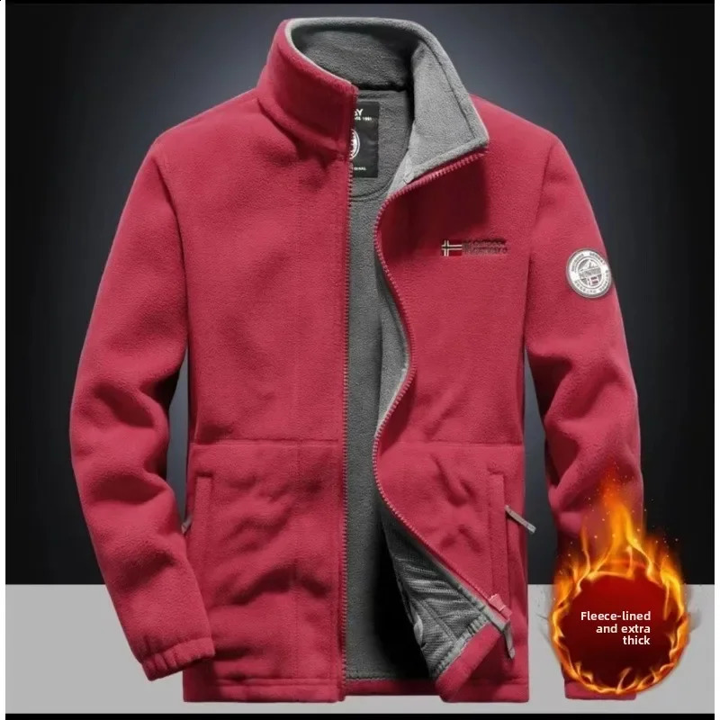 Spring Autumn Men's Outdoor Leisure Fishing Windproof Warm Cashmere Jacket Comfortable Fashionable Windproof Breathable Top 260921
