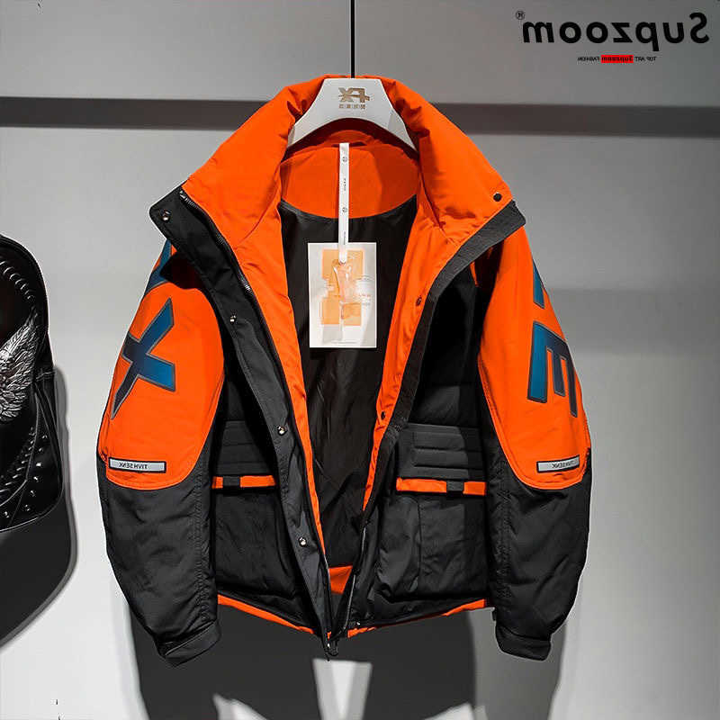 Down Parkas Supzoom New Men's Arrival Casual Mens Collar Color splicing Winter Trendy Bread Couple Starry Thickened Coat Cotton-padded Jackets