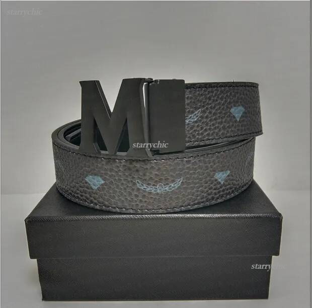 M belt Designer reversible Man Fashion Brand Belt Genuine Leather classic belts Letter luxury brand buckle Vintage casual fashion Brand Mans belt wi
