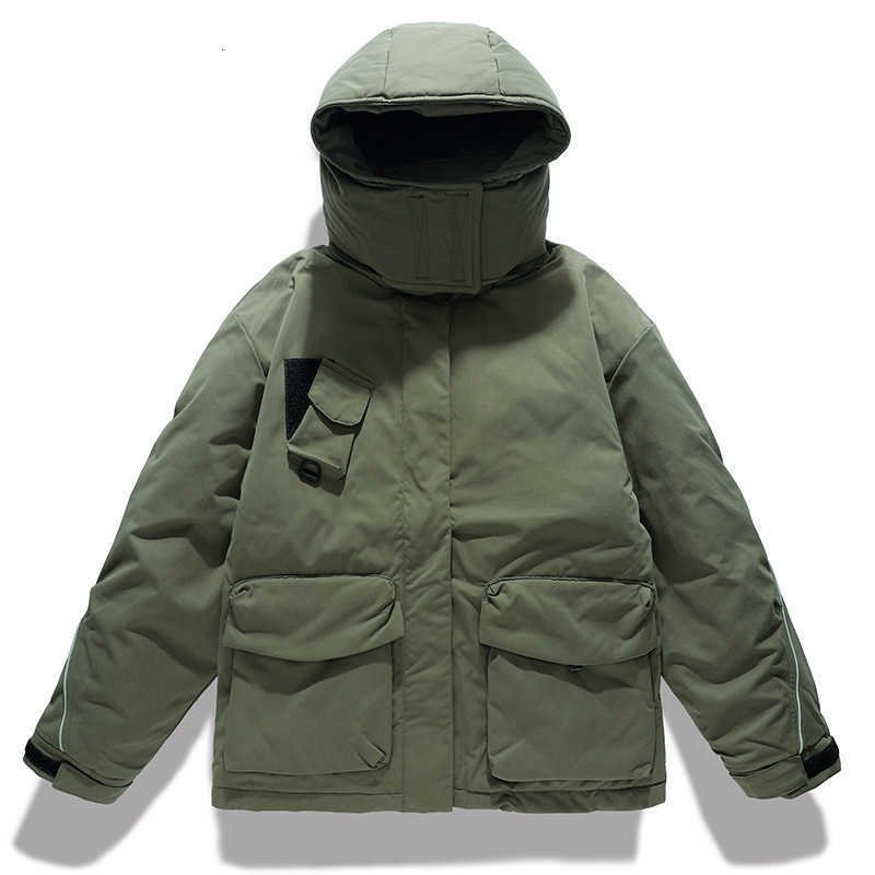 White Men's Down Parkas Men's Duck Down Warm Down Jacket Fashion Removable Hat Puffer Outerwear Winter Windproof Parka Coat Men C260922
