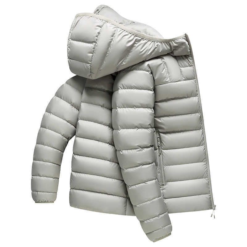 Lightweight Men's Down Parkas Casual Men's Duck Down Jacket 2026 Autumn Winter Streetwear Slim Fit Warm Puffer Coat Windproof Padded Tops