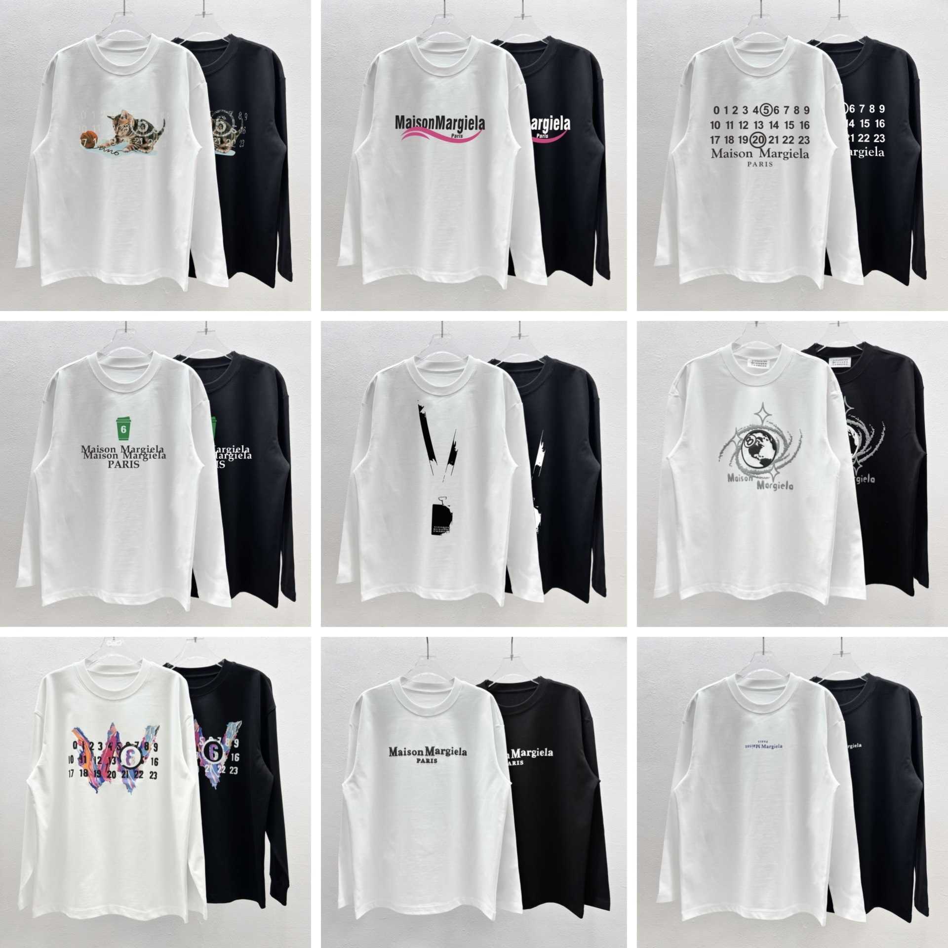 Men's T-shirt round neck printed design long sleeves casual style new collection loose fit versatile fashionable and a classic design T260921