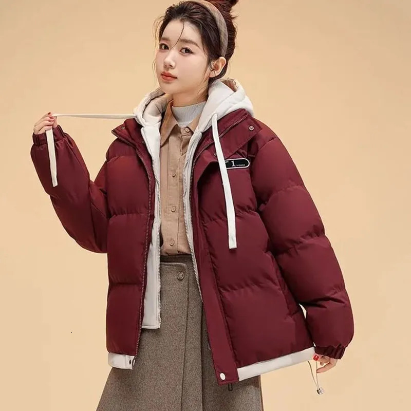 Winter Cotton-padded Jackets Women's Loose Two-piece Down Cotton Jackets Female Korean Hooded Parkas Quilted Jackets Trendy 260922