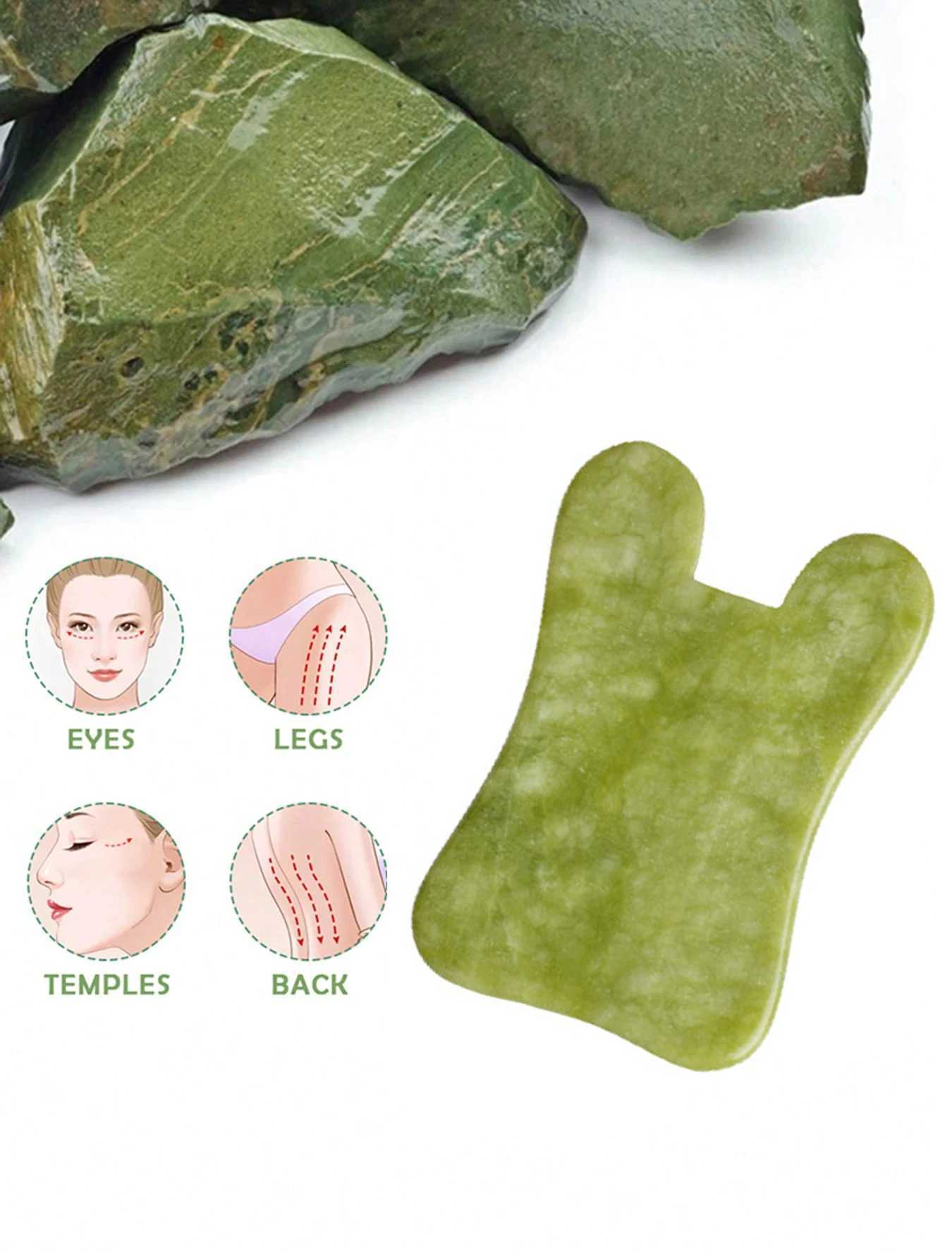 Stone Face Massager Natural Jade Scraping Gua Sha Board Massager Face SPA Guasha Acupuncture Skin Beauty Facial Care Massage Tools N260921