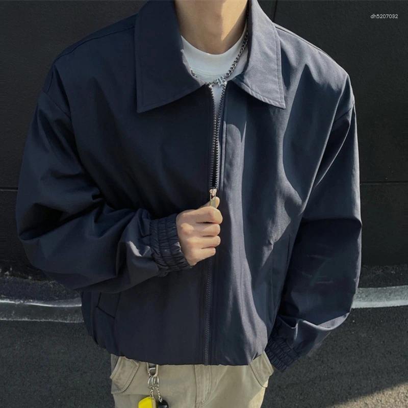 American Fashion Solid Color Work Jacket Men Spring Autumn Windproof Workwear Man Casual Loose Sports High Quality Outerwear