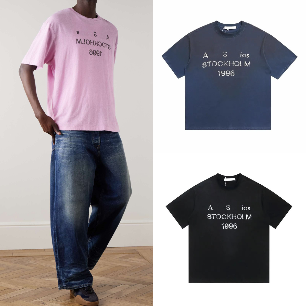 Designer Letter Print T Shirt acnestidiosy Vintage Washed Cotton Round Neck Short Sleeve Tops streetwear hoodie Summer Casual Tees For Men Women Dai