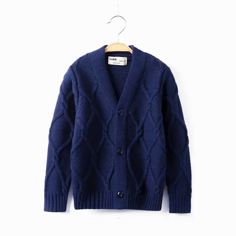 Spring Sales Pullover Autumn Hot Boys Sweater Solid Color Keep Warm Knitting Jacquard Weave V-neck Cardigan For 2-10 Years Old Kids C260921