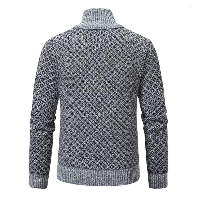 Men's Warm Fleece Lined Open Cardigan Zipper Knitwear Casual Knitted Sweater Coat Autumn Winter Outerwear Scenarios