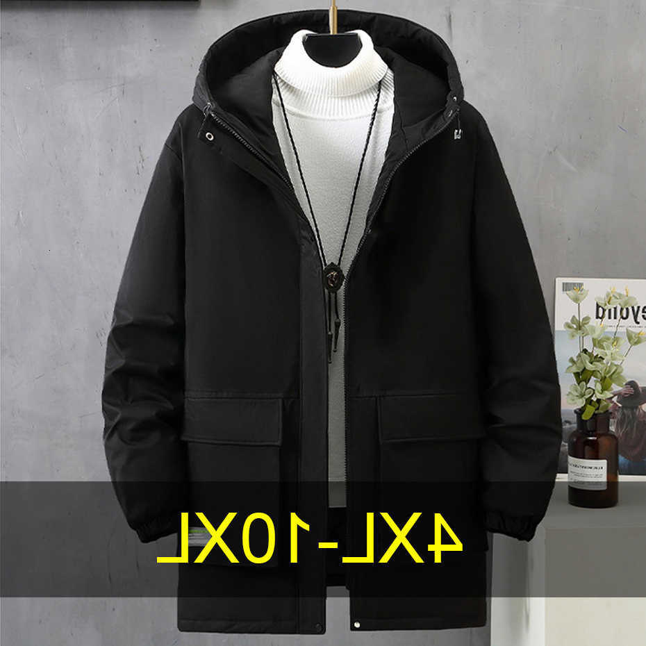 Down Parkas 10XL Plus Men's Size Parkas Men Winter Thick Windbreaker Jacket Coat Male Fashion Cargo Parkas Male Big Size 10XL C260922