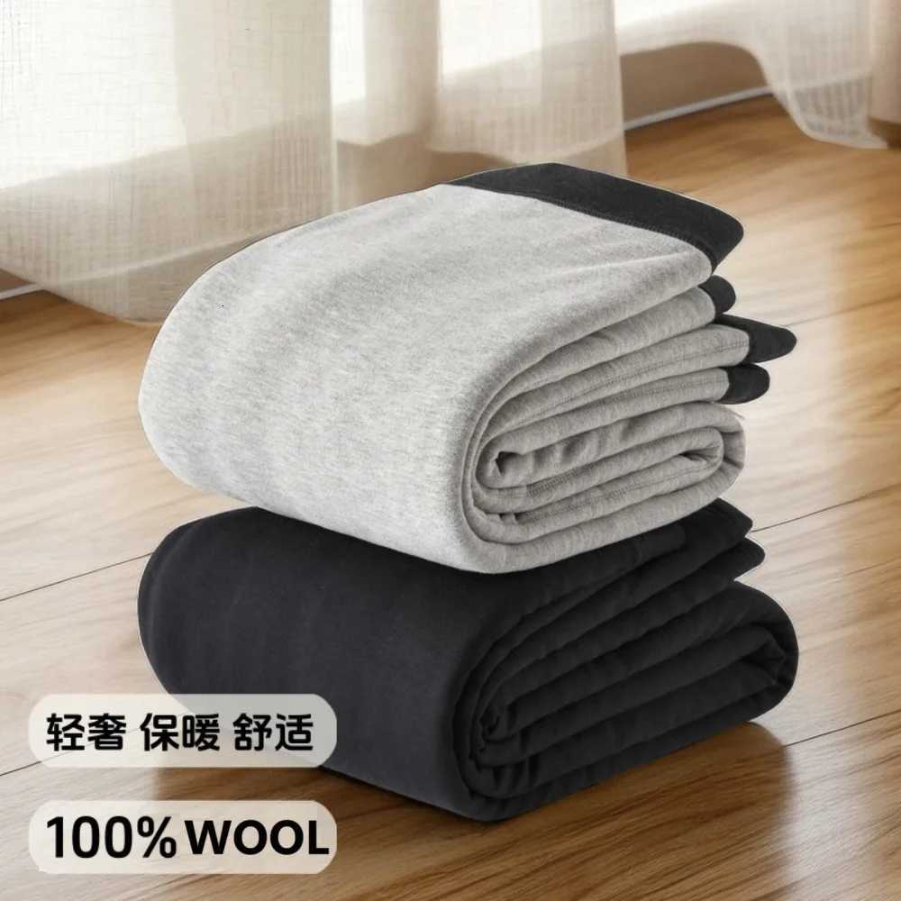 Thermal Underwear Women's wool thermal pants womens winter warm clothes men leggings merino underwear women fleece tights mens pantyhose lined