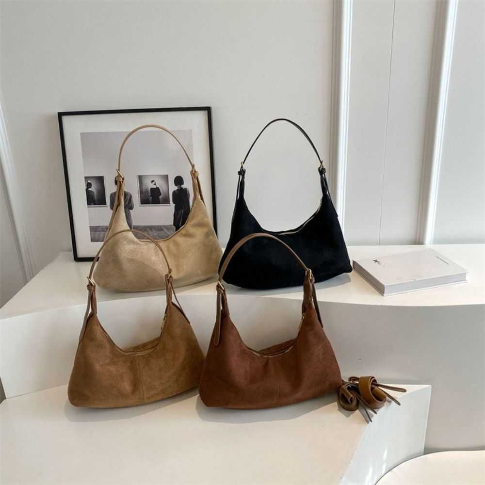 Suede Cute Handbag Cross Body Shoulder Bag Large Capacity Fashion Hobo Bag Solid Color Korean Style Ladies Crossbody Bag Shopping H260922