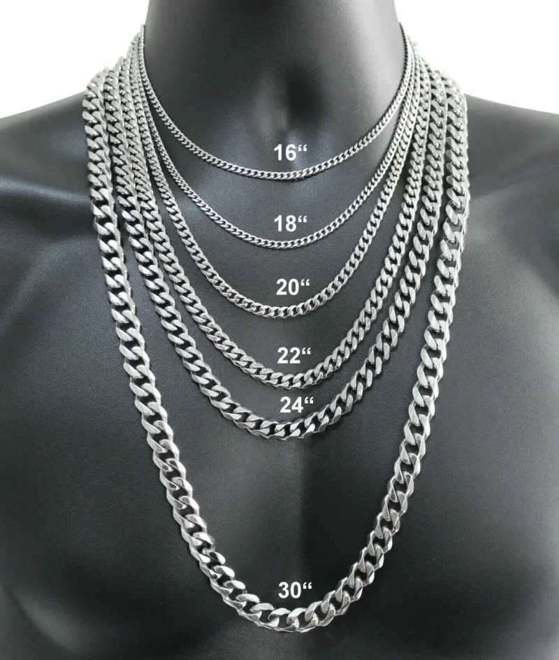 Pendant Necklaces Men's 925 Sterling Silver Necklace 2/4/6/8/10/12MM 40-75cm Face Chain Necklace Lobster Clasp Men And Women Engagement Jewelry