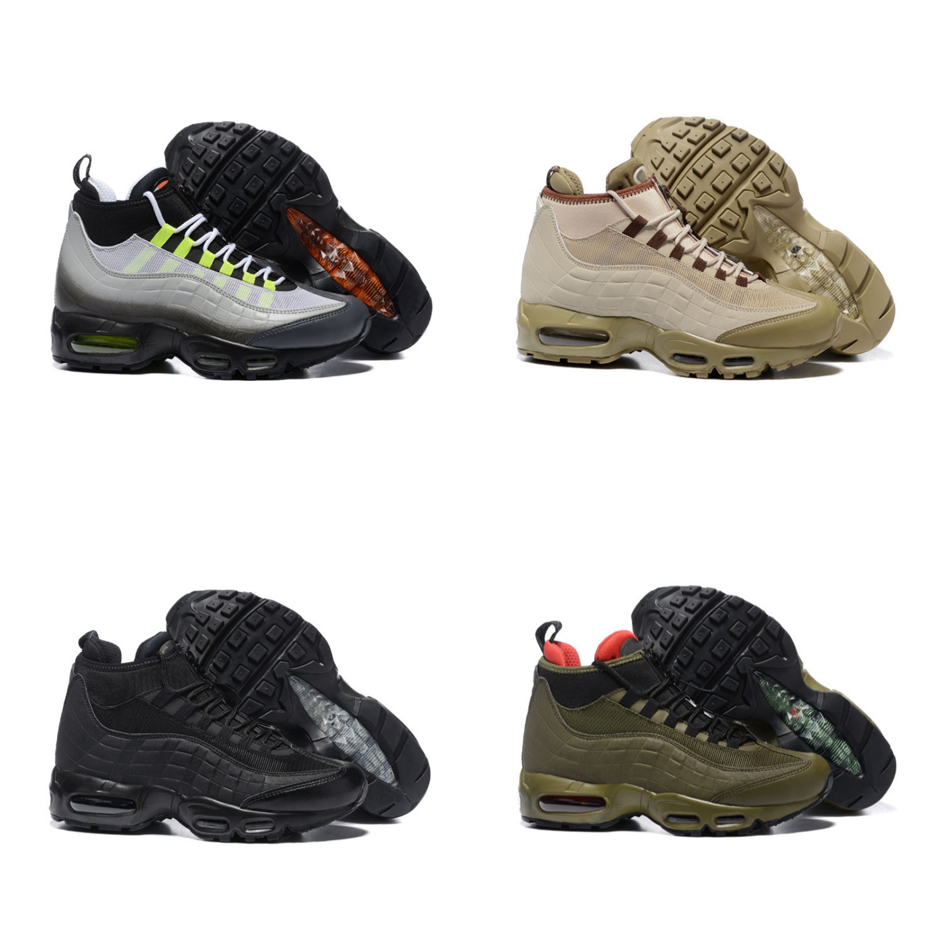 Designer 95 95s high top winter waterproof boots triple black neon brown khaki sneakers 95 mens outdoor trainers sports sneakers