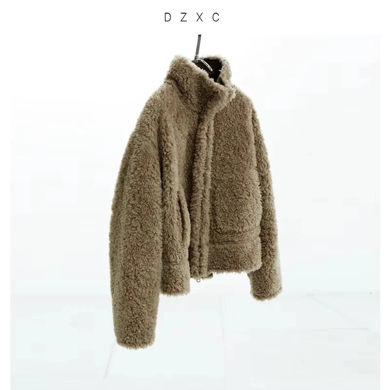 Teddy Style 100% Wool CoatWomens Short Lazy Jacket Loose Top Autumn and Winter Model 2026 Fur 260922