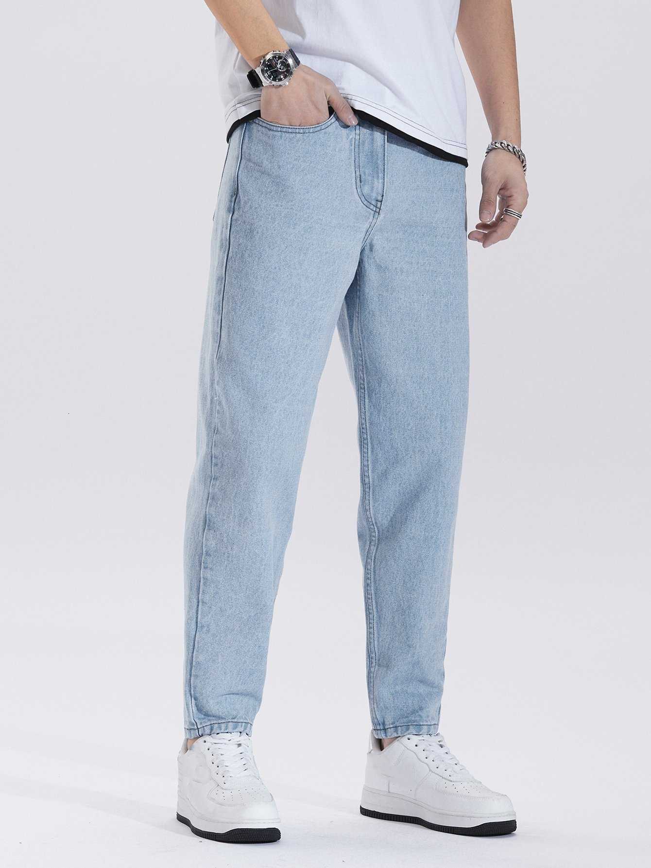 Men's Men's Jeans Light Blue Straight-Leg Jeans for Spring and Autumn Trendy Casual Fresh and Fashionable. T260922