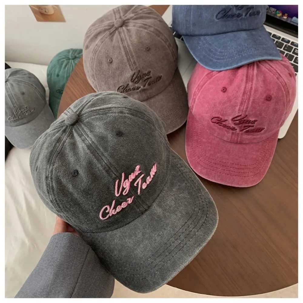 Caps New Baseball Letter Breathable Embroidery Adjustable Duck Tongue Cap Solid Color Hip Hop Sunshade Cap Outdoor M260921