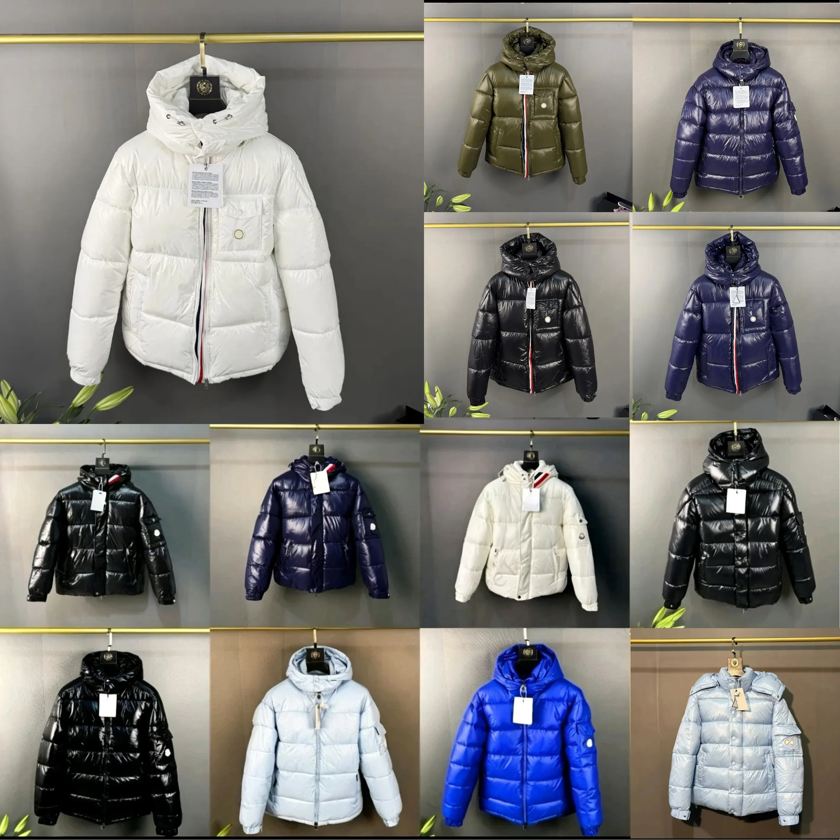 Designer Maya Jacket Down Parkas Puffer Jacket Duck Puffer Down Jacket Embroidery Mens Jacket Coat Winter Warm Luxury Outerwear Brand Tops