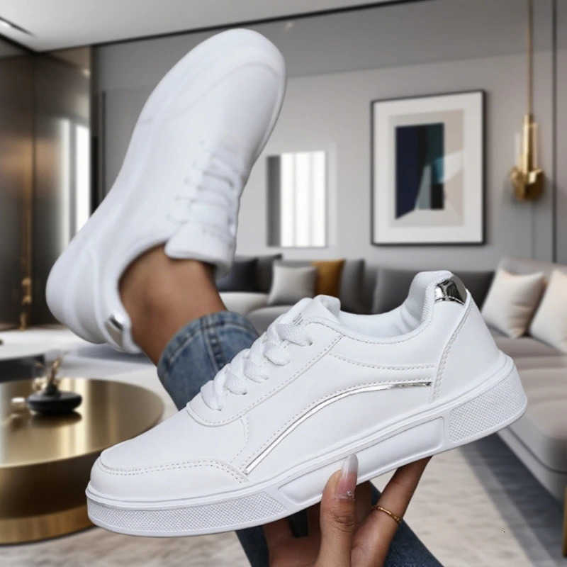 Shoes Stylish White Low Casual Top Sneakers for Women Lightweight Breathable fashionable Practical Casual Shoe Trendy Aesthetic Running Shoes D26092