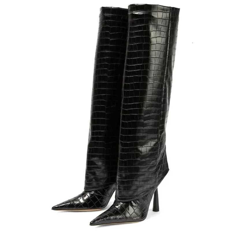 Designer New 2026 Boots Eilyken Autumn Winter Design Women Knee-High Boots Fashion Pointed Toe Thin High Heels Shoes Ladies Long Booties J260922