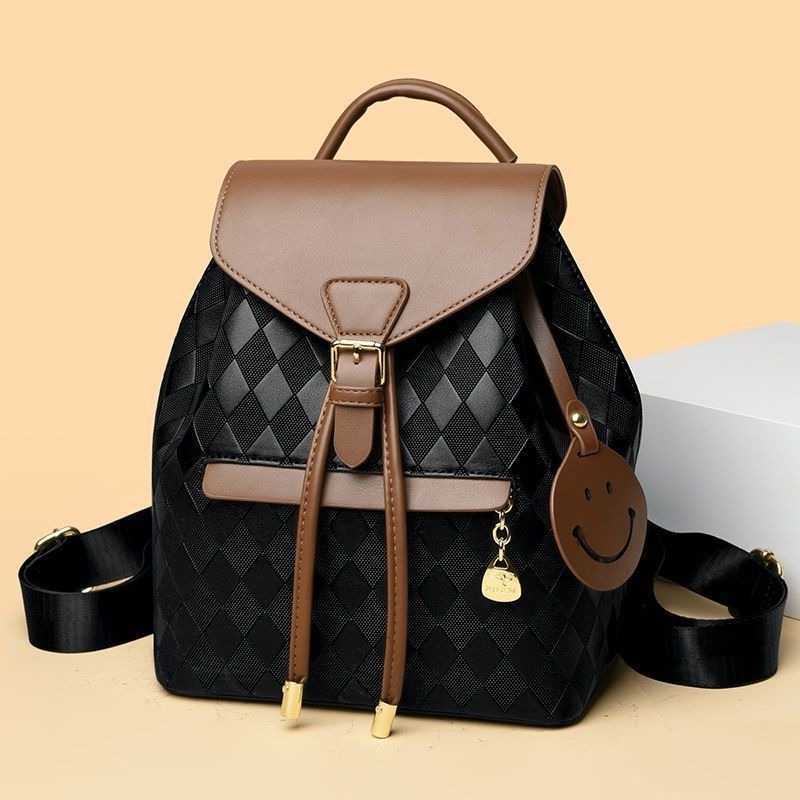 Backpack Women Backpack Soft Style Pu Leather Black Casual Multifunctional College Bag Capacity Shoulder Bag Trave Handle Bag H260922