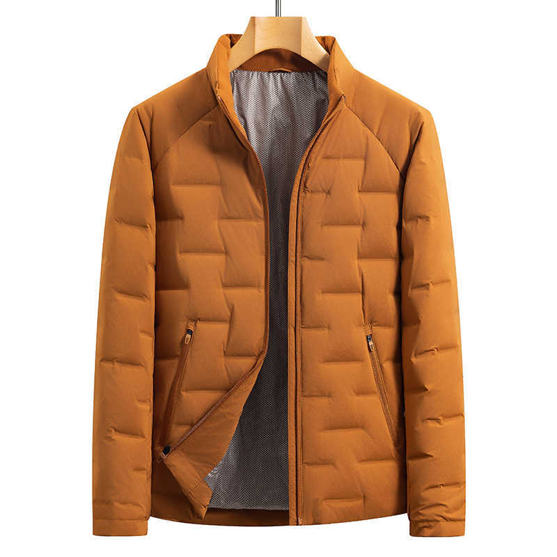 Men's Parkas New Men's Down Lightweight Duck Down Jackets 2026 Autumn Winter Casual Warm Stand Collar Puffer Coats Windproof Padded Tops C