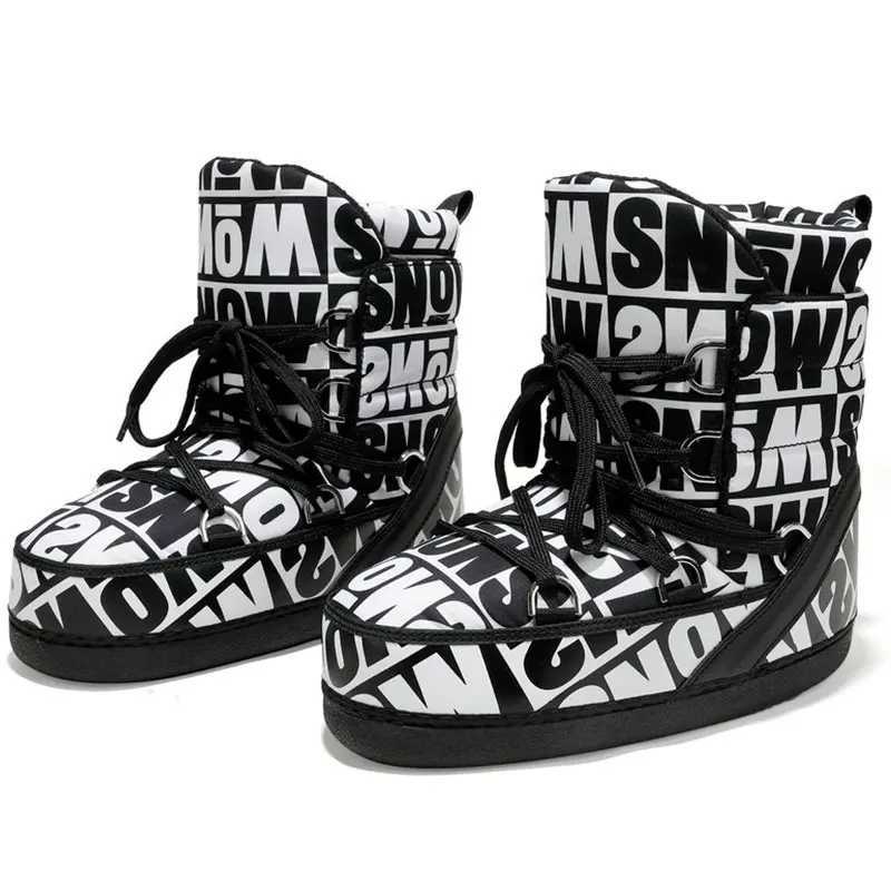Womens 2025 Winter Snow Boots Warm Plush-Lined Thickened Mid-Calf Boots Anti-Slip Wear-Resistant Winter Shoes T260922