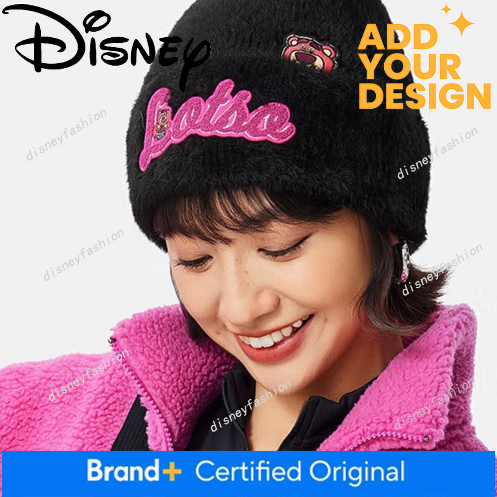 Li Ning Knitted 2024 Winter Men's and Women's Pixar Strawberry Bear Collaboration Fleece-Lined Warm Wool Hat Amzu051 51