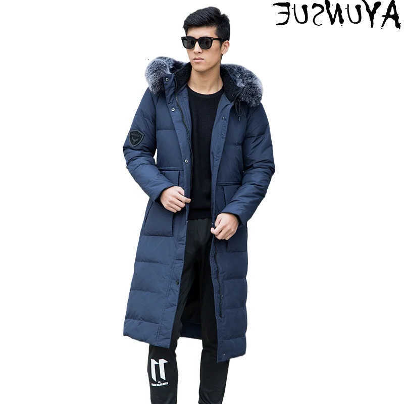 AYUNSUE Parkas Men's Winter Down Jacket Men Hooded Down Jackets Men's Clothing Big Fox Fur Collar Coat large size 14XL clothes Los Hombres