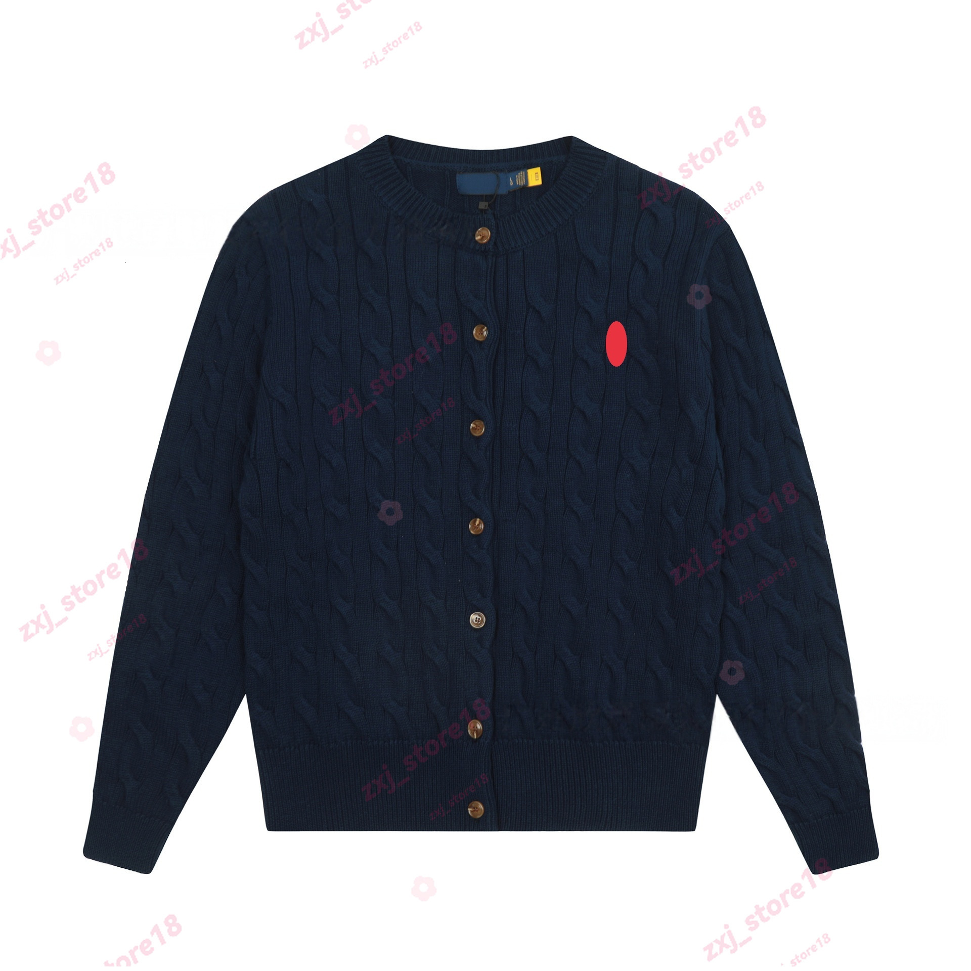 Polo Sweaters Hoodie Designer Womens Classic Embroidered Knit Sweaters Womens Round Neck Solid Color Luxury Casual Polo Hoodie Long Sleeve Cardigan
