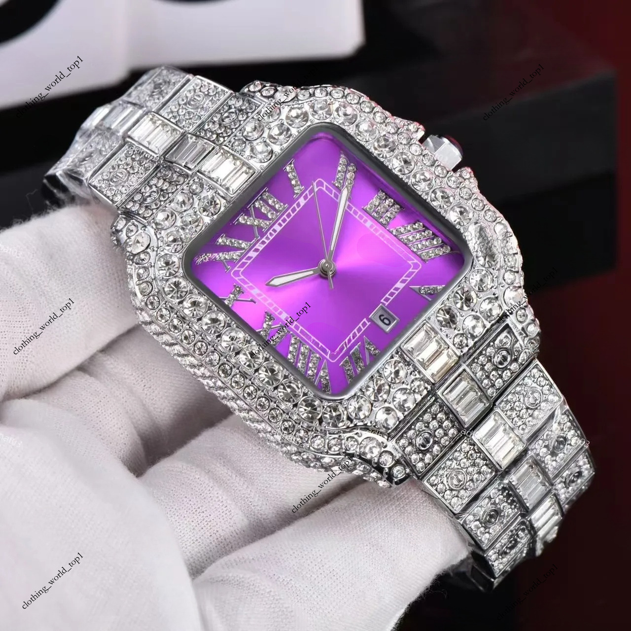 Moissanite Iced Out Designer Mens Watch For Men and Womean High Quality Montre Automatic Movement Noctilucent Watches Orologio Montre De Luxe I1988