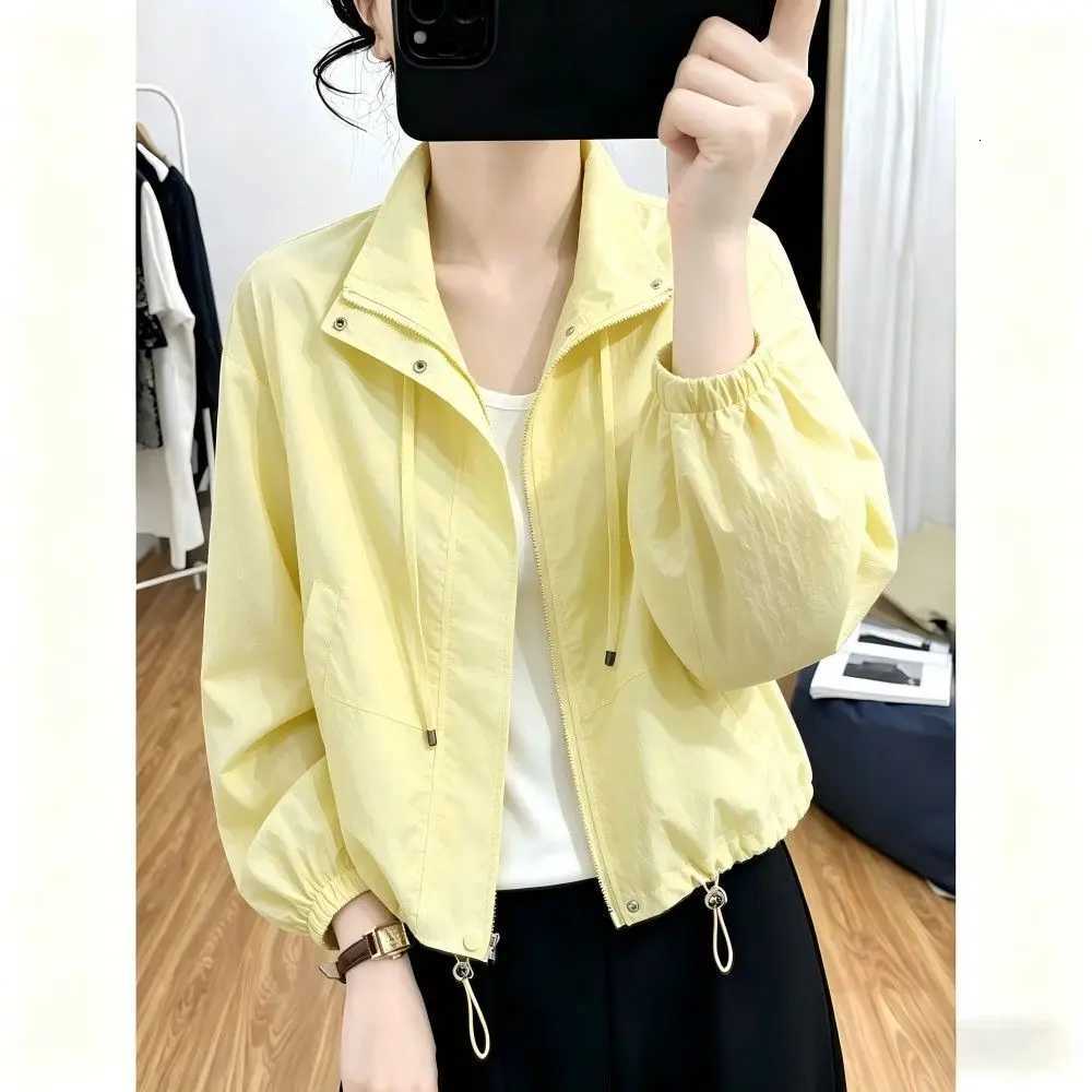 Women's Jackets 2026Spring Summer New Fashion Sun Protection Clothing Coat Women Short Workwear Sunscreen Jacket Ladies Thin Overwear Joker Top