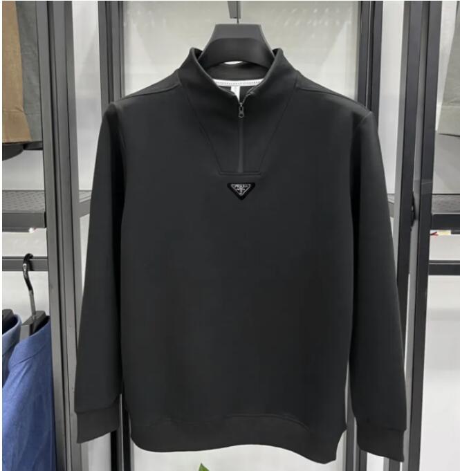 New Men's Hoodies Sweatshirt Casual sports half-zip designer Hoodies Luxury jacket Triangle Brand Logo coats