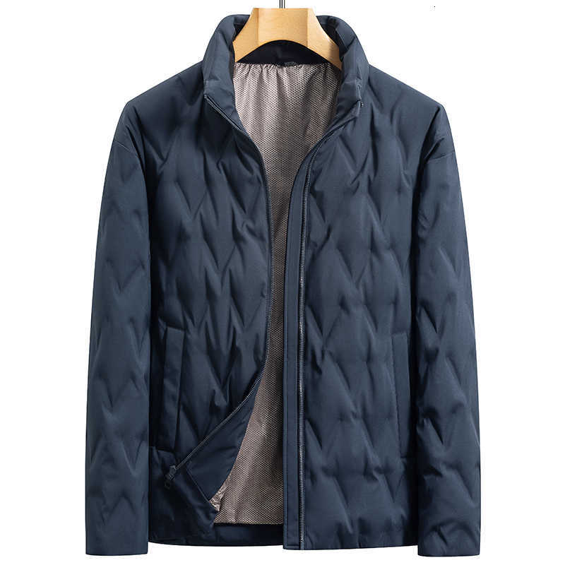 Men's Parkas Casual Men's Down Lightweight Duck Down Jackets Solid Color Windproof Warm Puffer Coats Outwear Slim Stand Collar Padded Top