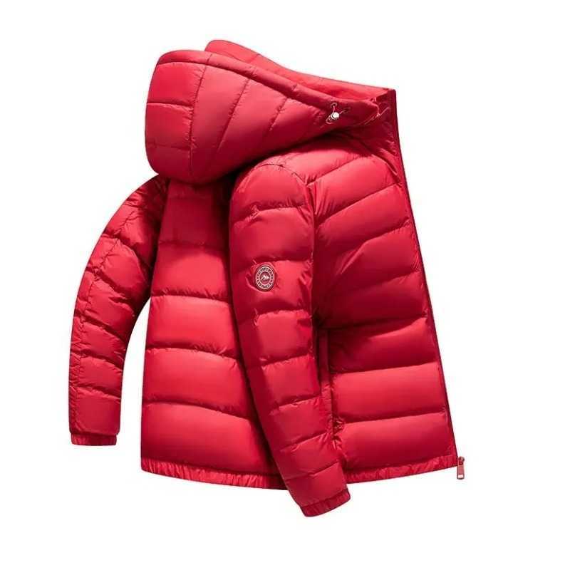 Women's Men's Men's Down Parkas Solid Color Quilted Down Parka Casual Stand Collar Zip-Up Winter Outerwear for Daily Commute C260922