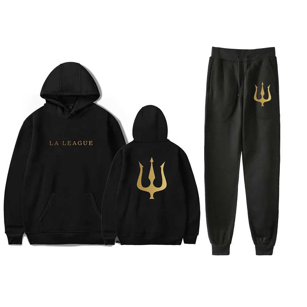 Werenoi Men's Unisex Tracksuits Fall Suit Harajuku Hoodies Jogger Pants 2 Piece Sets Hip Hop Sweatsuit Men Womens Streetwear Sweatpant Sets J26