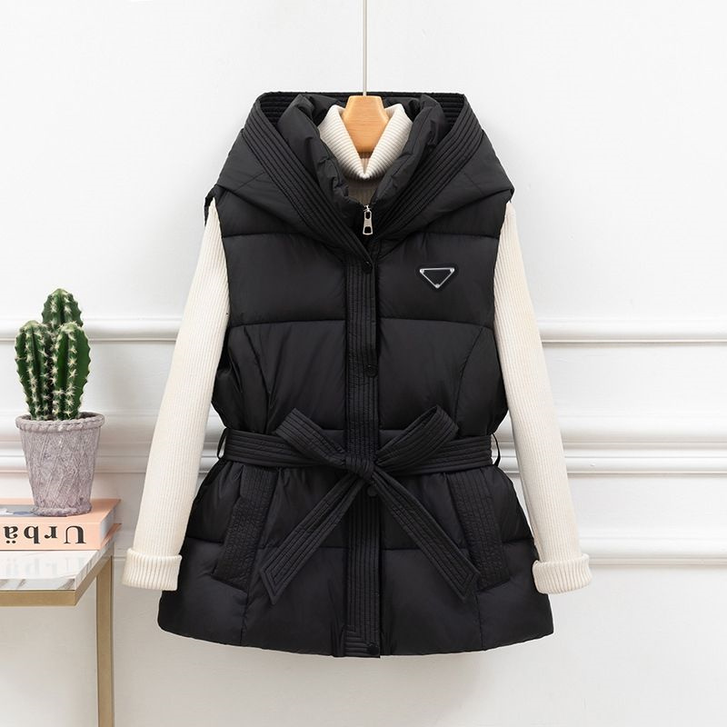 Winter Designer Clothes for Women Womens Down Vest Cotton Vests Jackets Fashion Hooded Sleeveless Jacket Gilet Top Zip Up Outwear Lady Body Warmer C
