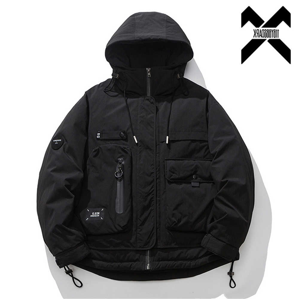 Winter Men's Down Parkas 2024 Men Down Jacket Windbreaker Tactical Hooded Thicken Cargo Jacket Warm Outwear Coat Hip Hop Streetwear C260922