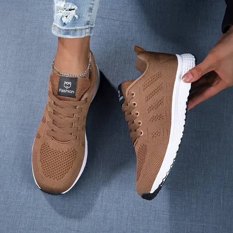 Women's Casual Flats Sports Mesh Breathable Trainers Female Sneakers for Women Basket Tenis