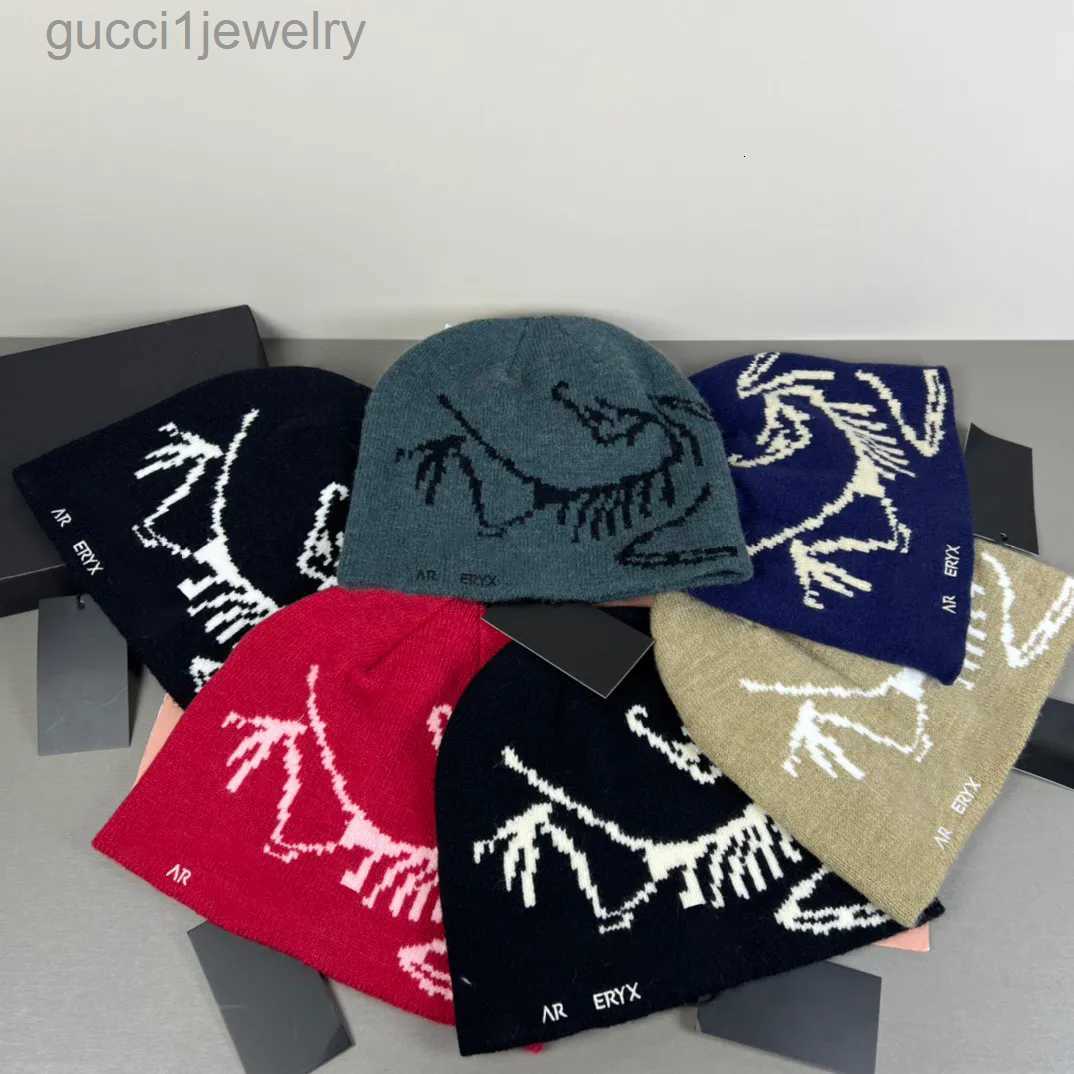 beanie designer wool hat luxury cashmere hat embroidered ancient bird pattern street fashion brand beanie autumn and winter warm ski hats
