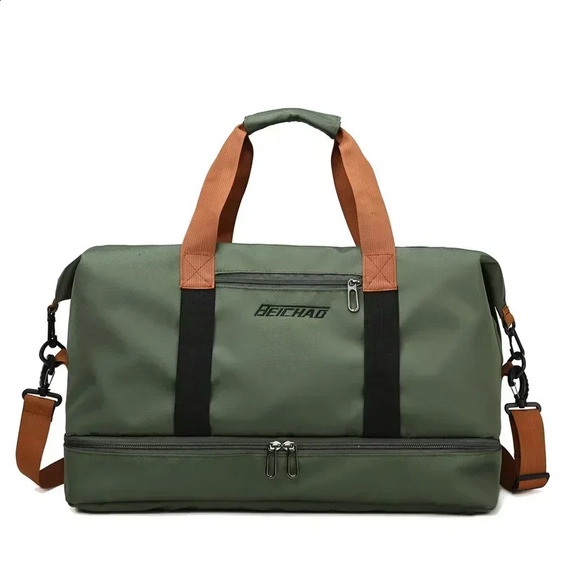 Large Capacity Travel Gym Bag Short-distance Luggage Portable Fitness Bags Shoulder Crossbody Handbags Men's Sports Waterproof B 260921