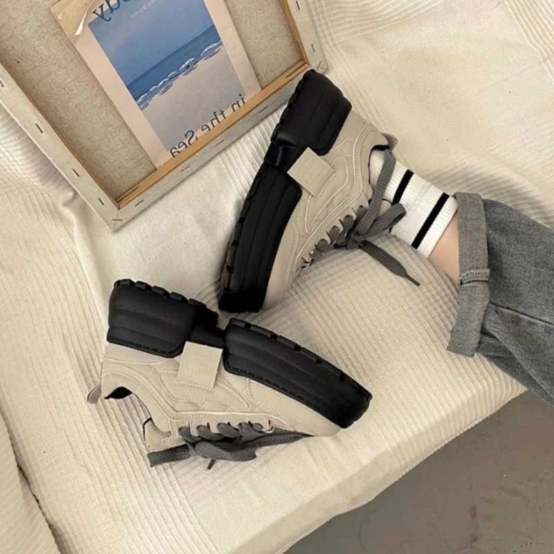 Height Casual Shoes Increasing Women's Thick Sole Platform Dad Shoes 2026 Autumn New Casual Sneakers Versatile Sports Shoes Niche Style D260922