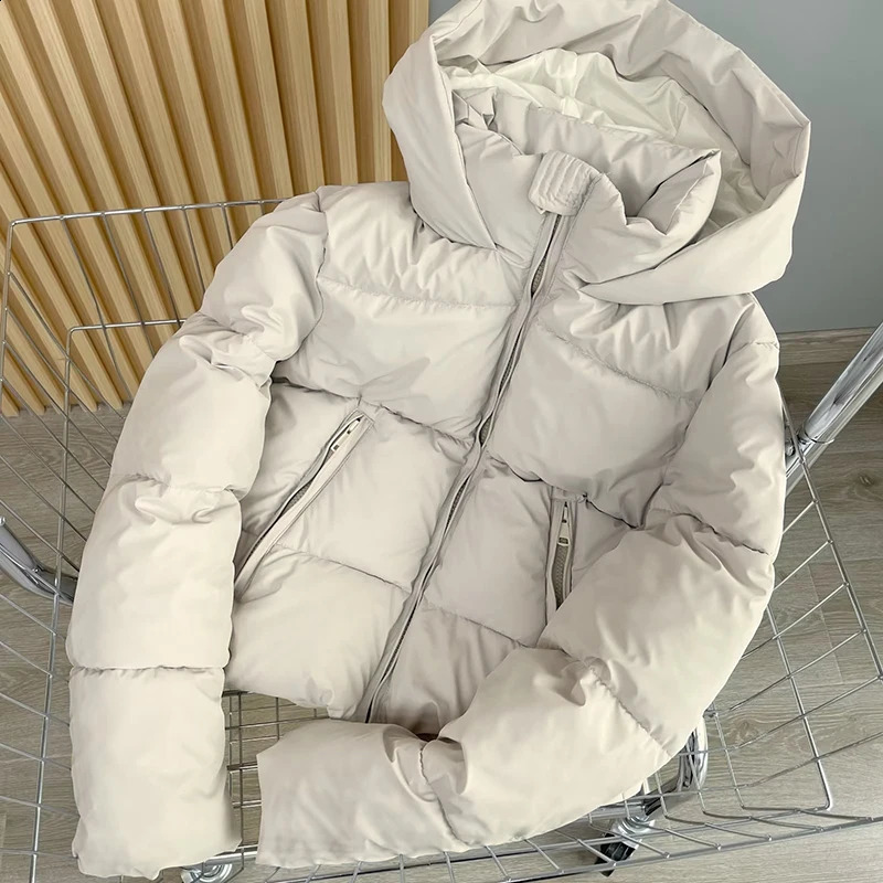 Winter Warm Jacket Womens Vintage Hooded Pocket Cotton Padded Fashion Casual Thick Black Coat Outdoor Puffer 260922