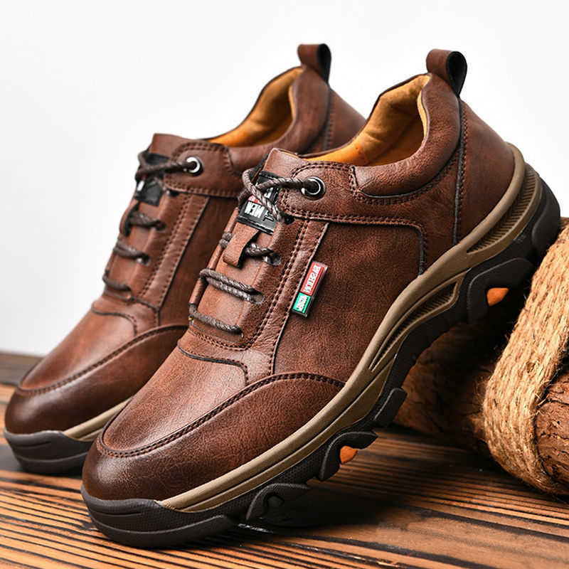 Comfort Casual Business Shoes 2024 Men's Shoes Simple versatile leather footwear Casual outdoor anti slip loafers male new comfortable flat D26
