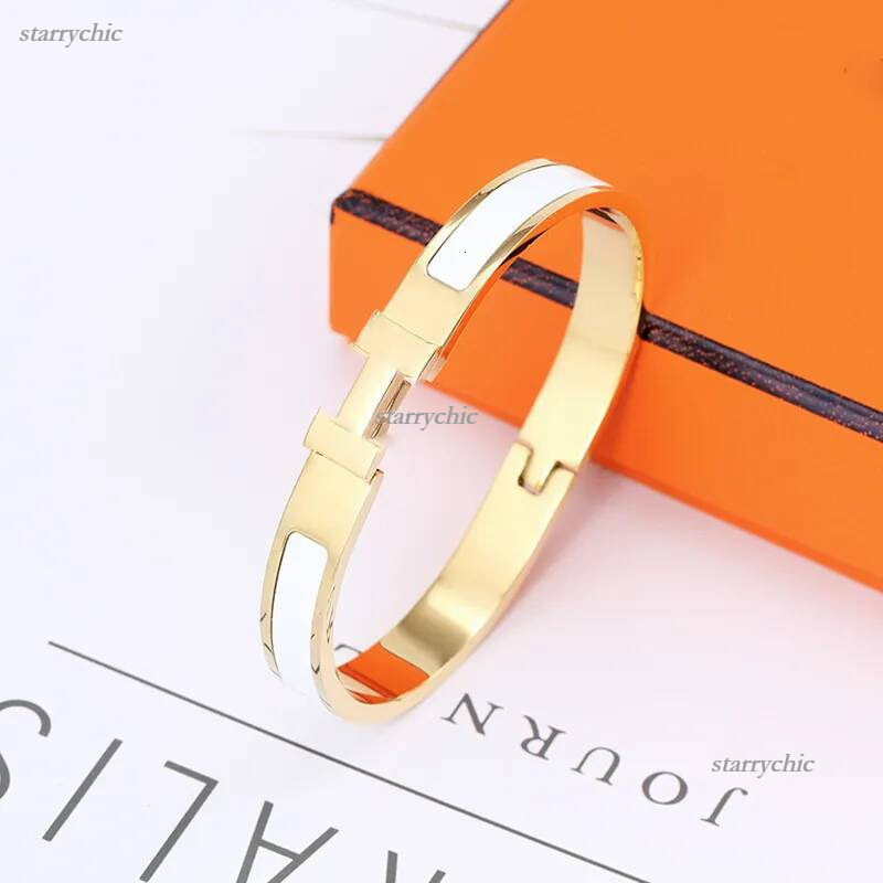 designer jewellry H bracelets designer 8mm thin Letter Titanium steel luxury buckle bracelet for woman letters bangle man fashion h Jewelry bc2