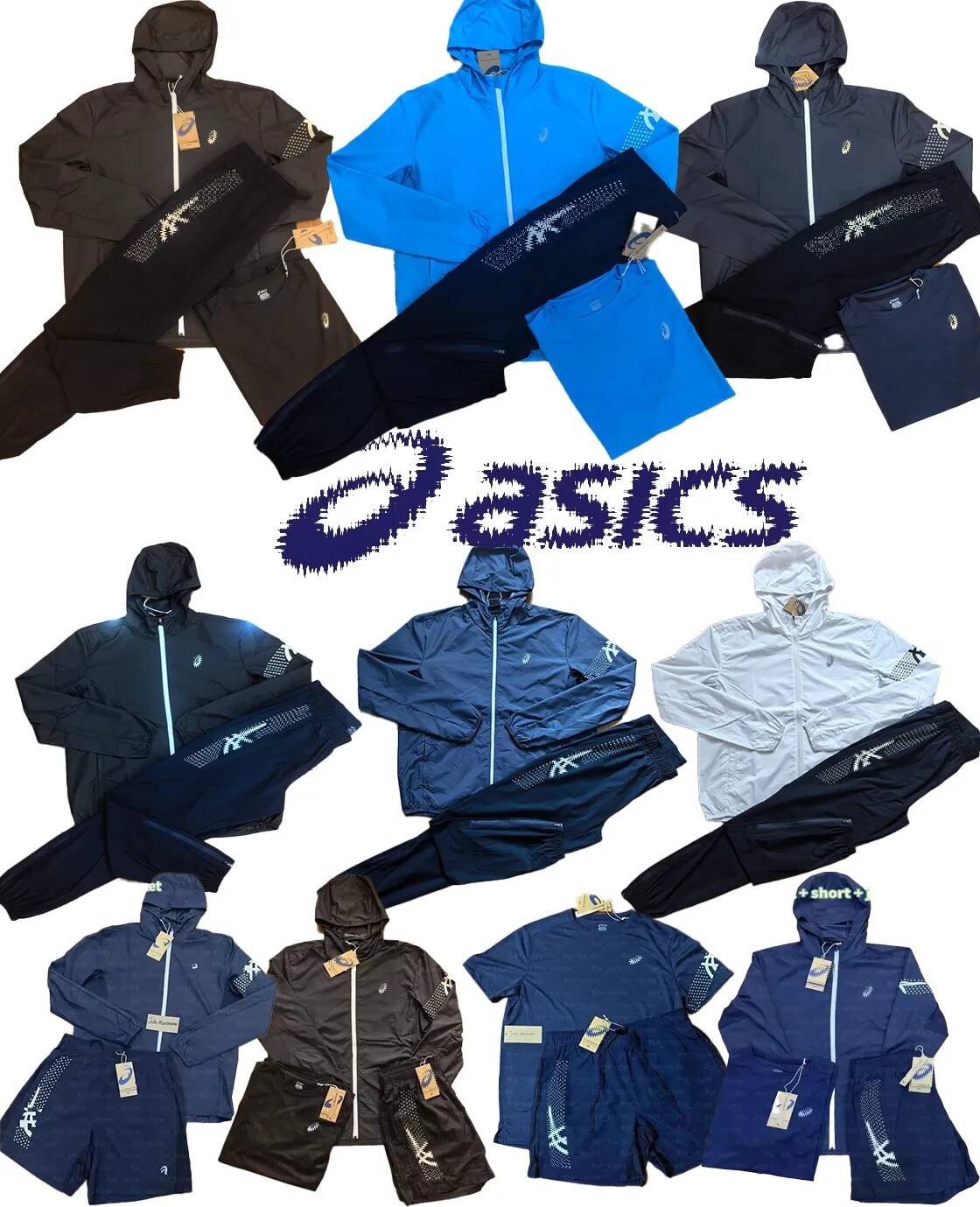 2026 Mens long pants jacket Asicsly Higher version trainingspak ensemble homme Quick drying Summer set men lightweight breathable gym tracksuit