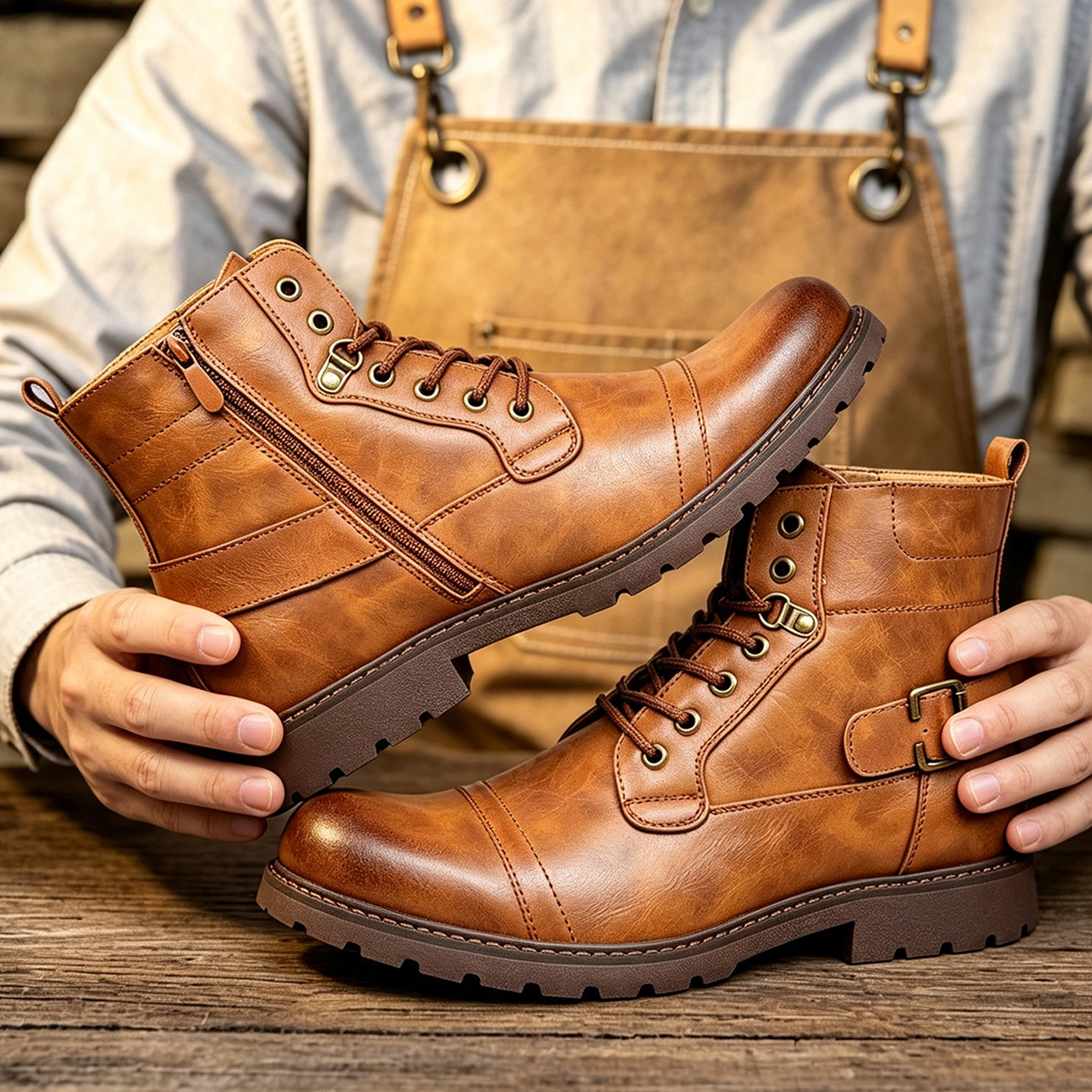 Classic Men Casual Designer Boots Chelsea Martinn Shoes Leather Booties Punk Retro Shoe New Rock Hip hop Work Style