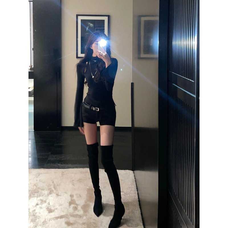 Over-the-Knee High Heel Long Boots for Women 2025 Autumn Winter New Suede Pointed Toe Slim Boots High Tube Thin Heel Long Boots Q260922