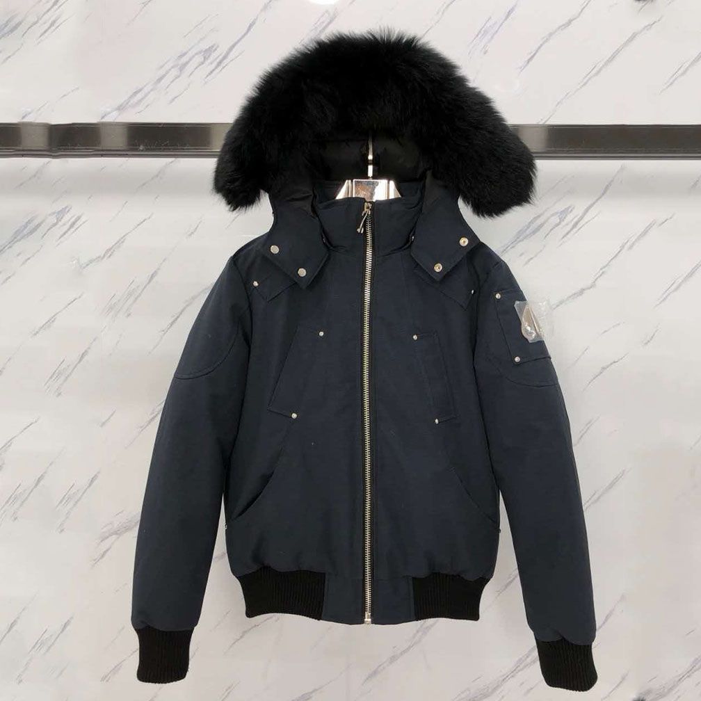 Really fur colla moose jacket winte puffe jacket coats mens coat aline fashion jackets watepoof designe coat men doudoune extemely cold thickening 3