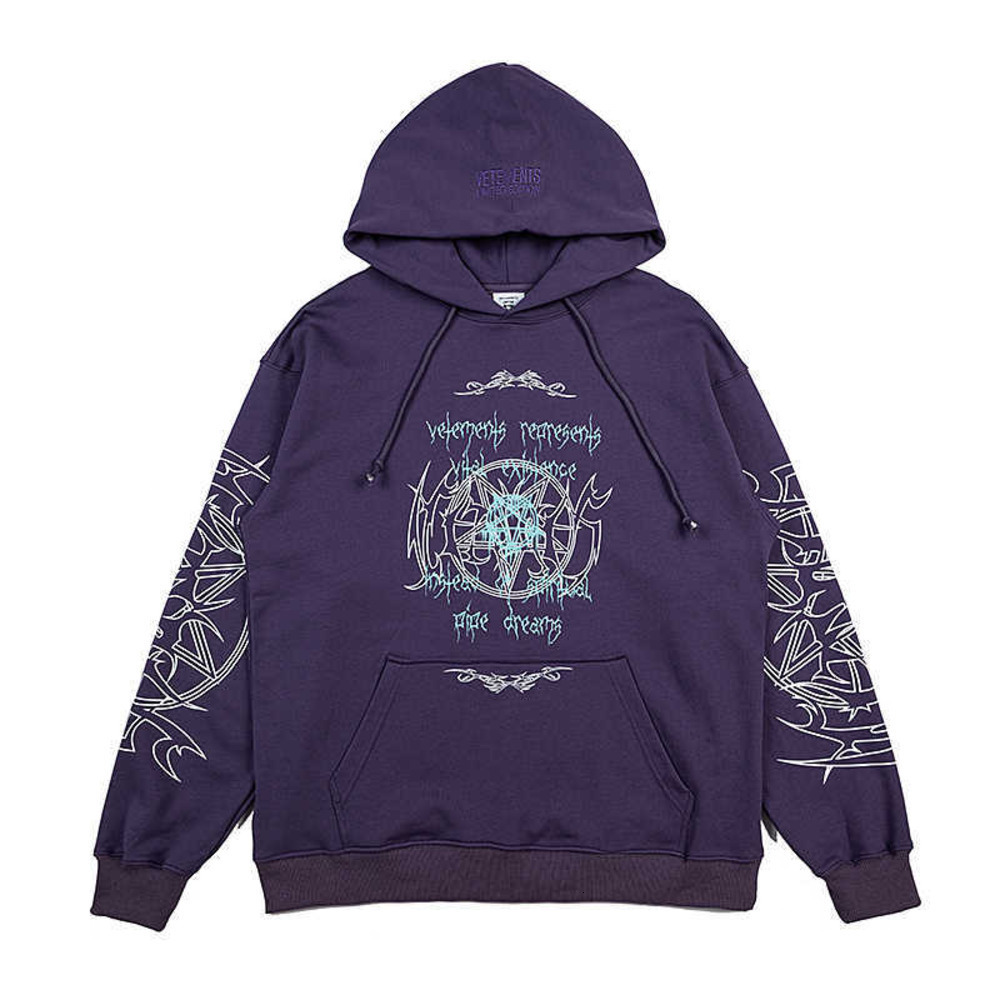 Mens Hoodies Sweatshirts Vetement 2024 Mens Hoodies Sweatshirts Vital Existence Vetments Sanskrit Letter Print Hoodies Men Women High Quality Casua