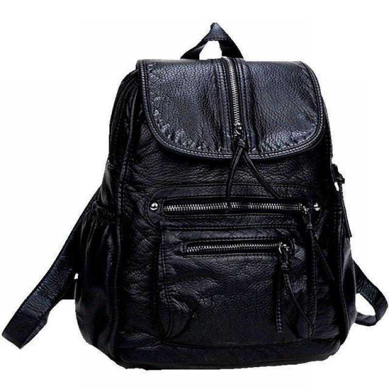 Style Genuine Leather Soft Backpack Leather Backpack For Women Fashionable And Versatile Korean Casual Student Trend Travel Backpack For Women H2609